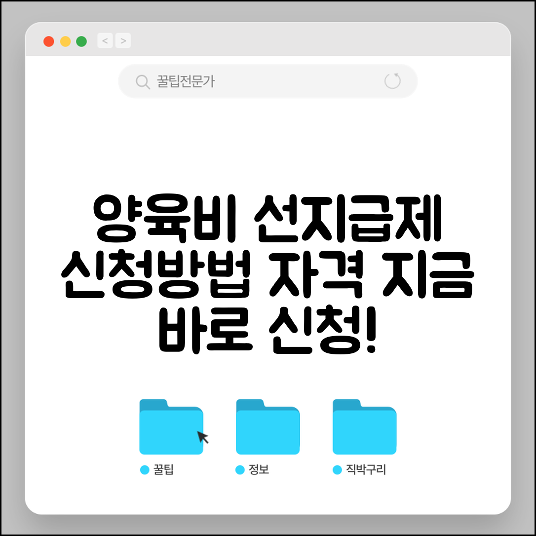 양육비 선지급제 신청방법 | 양육비 선지급제 신청 자격 조건
