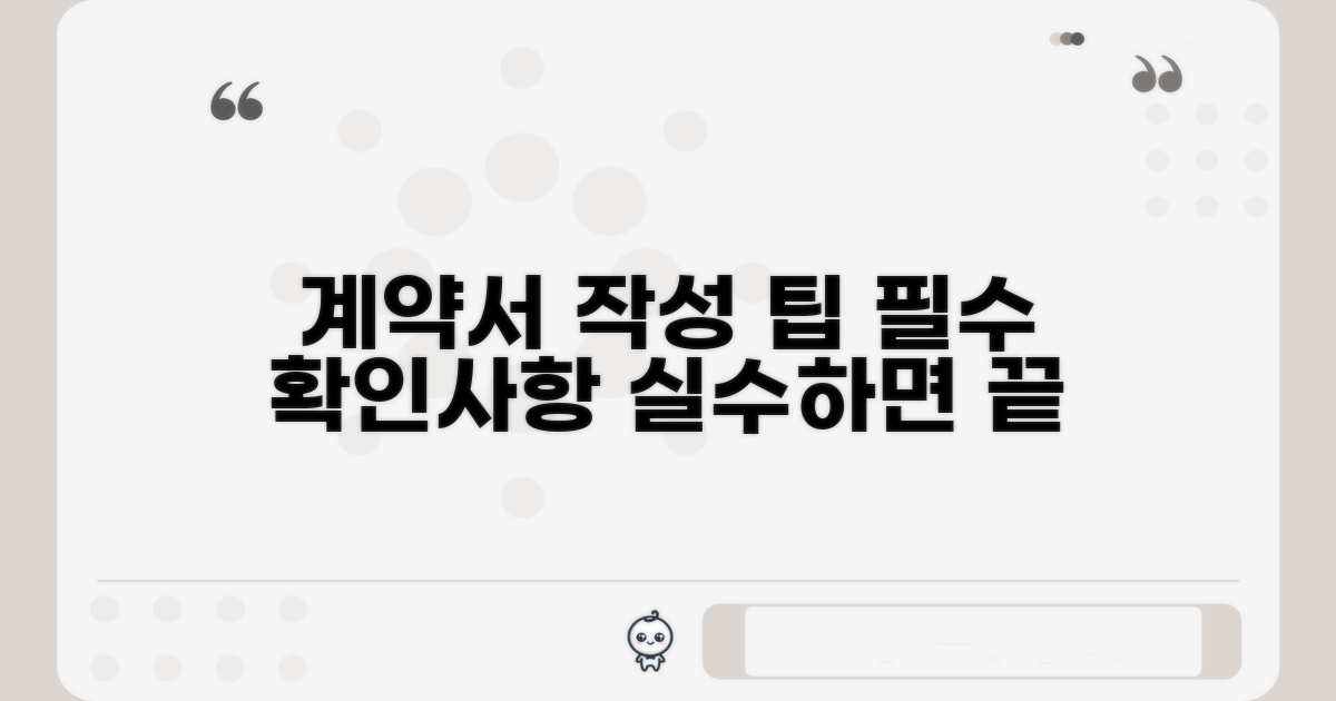 계약서 작성 시 주의할 점