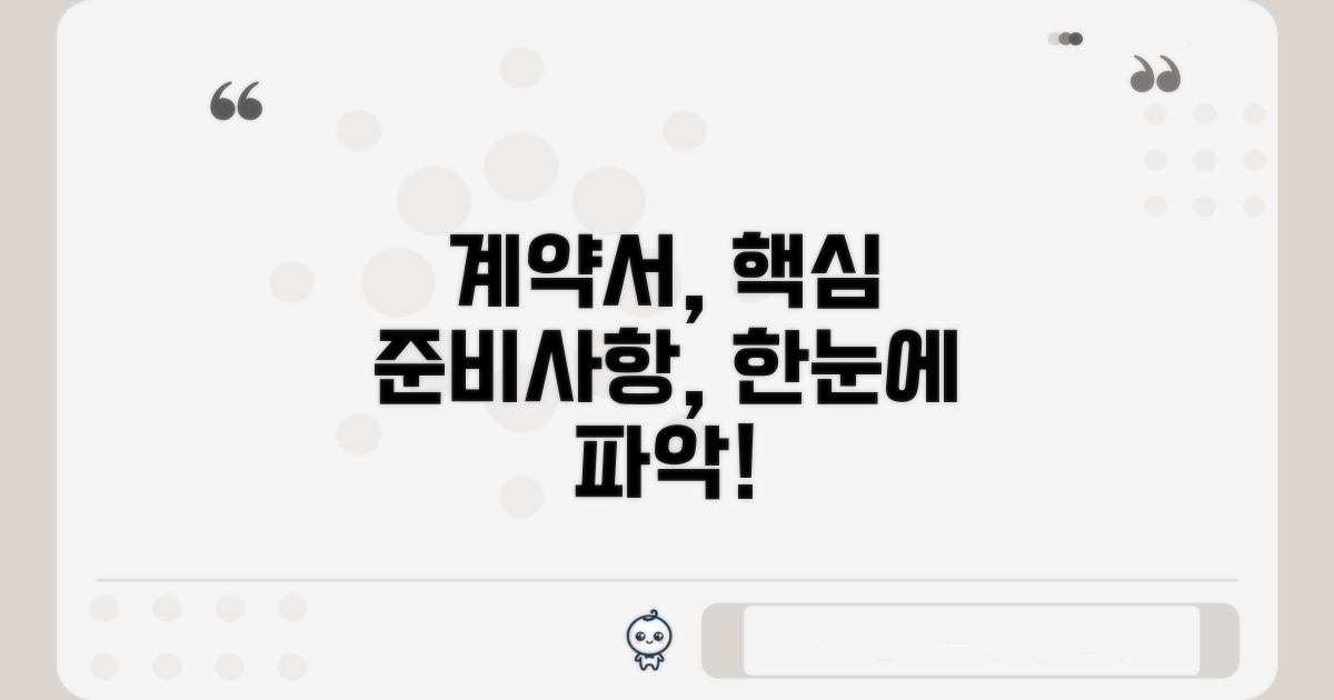 계약서 준비사항 상세 안내