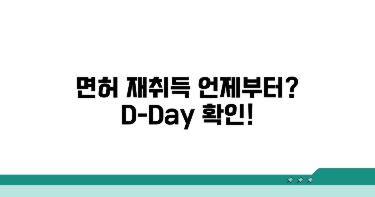 면허 재취득 가능 기간, 언제부터?