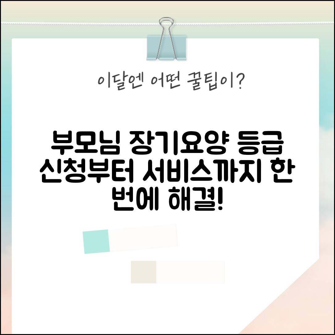 노인장기요양보험 등급 | 부모님 장기요양 등급 신청과 서비스 이용법