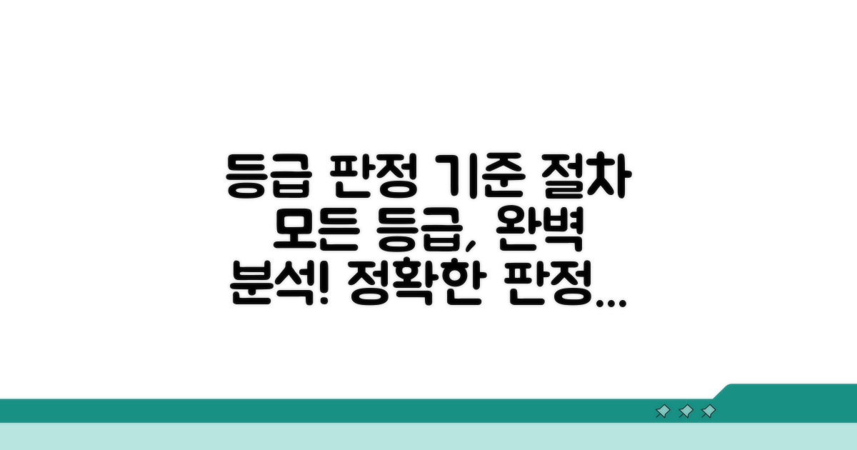 등급 판정 기준과 절차 확인