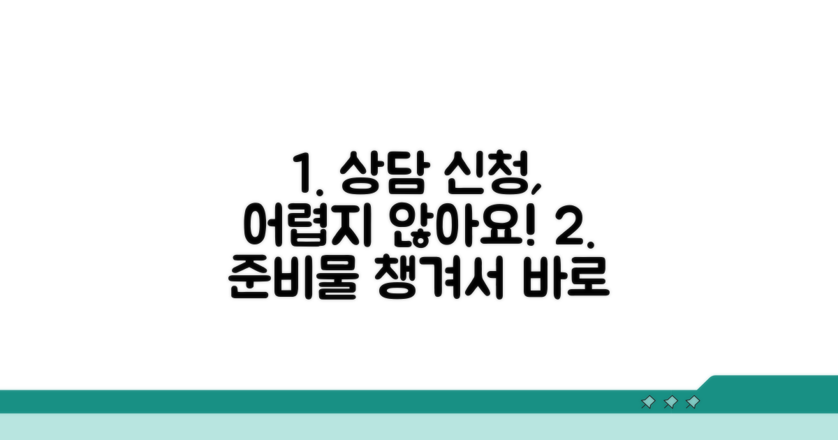 상담 가입 절차와 필요 서류