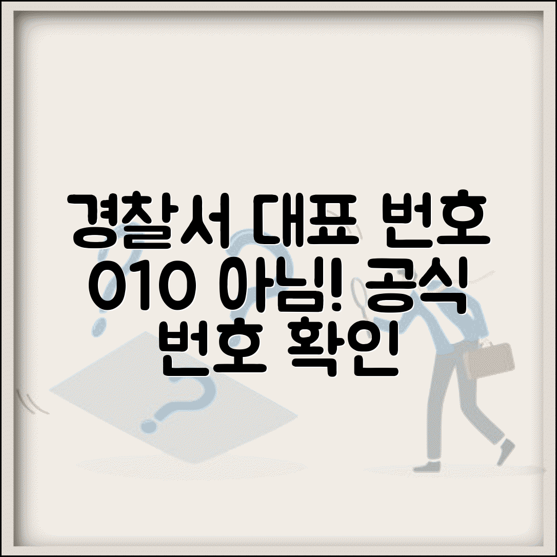 경찰서 전화번호 010 휴대전화 | 경찰관 개인 연락처가 아닌 공식 대표 번호 이용 안내