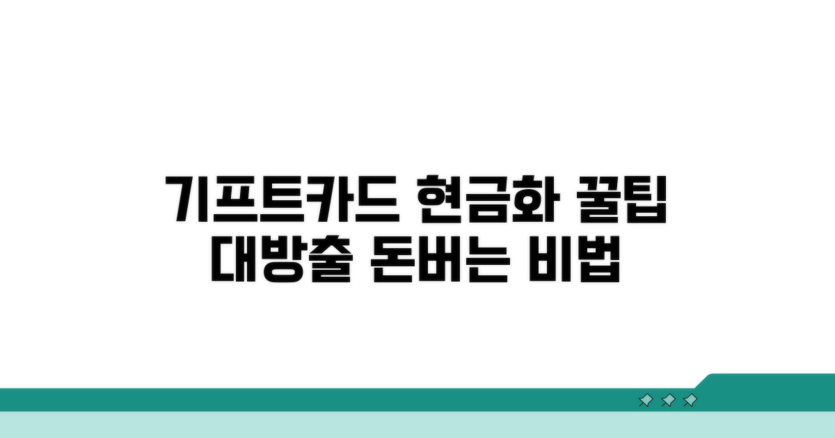 기프트카드, 더 똑똑하게 현금 만드는 꿀팁