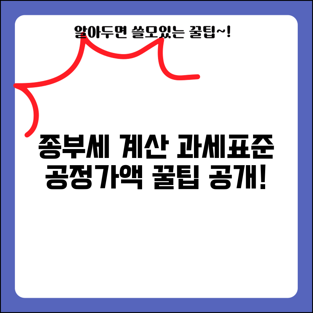 종부세 과세표준 계산 방법과 공정시장가액 기준