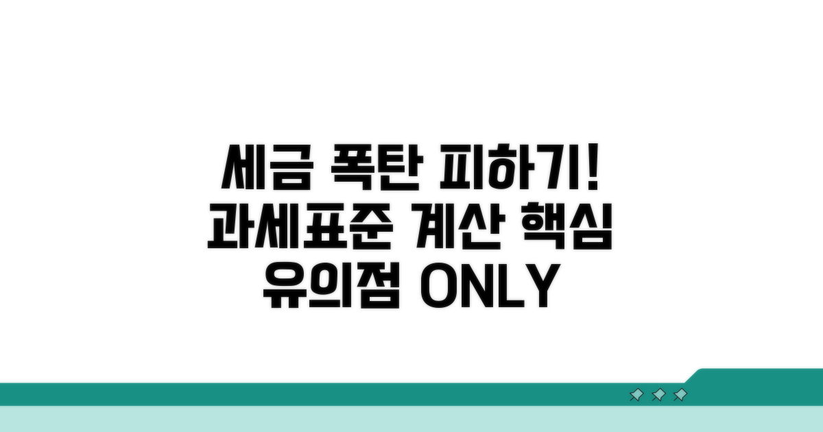 과세표준 계산 시 유의할 점