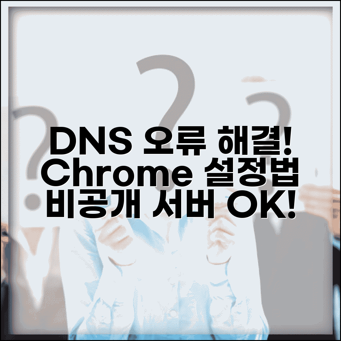 비공개 DNS 서버 액세스 오류 해결과 크롬 설정법