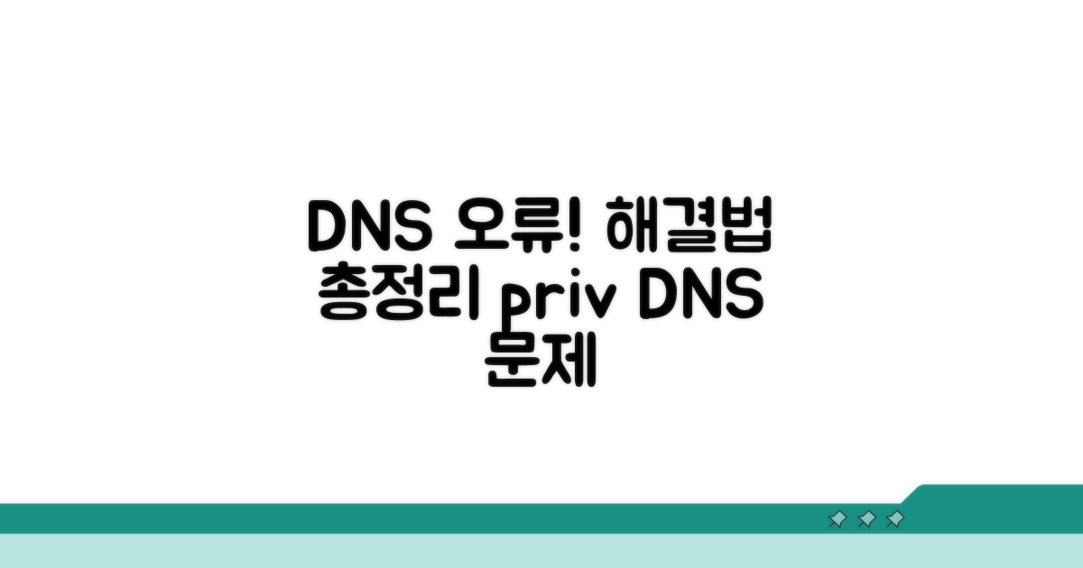 비공개 DNS 오류, 원인과 해결책
