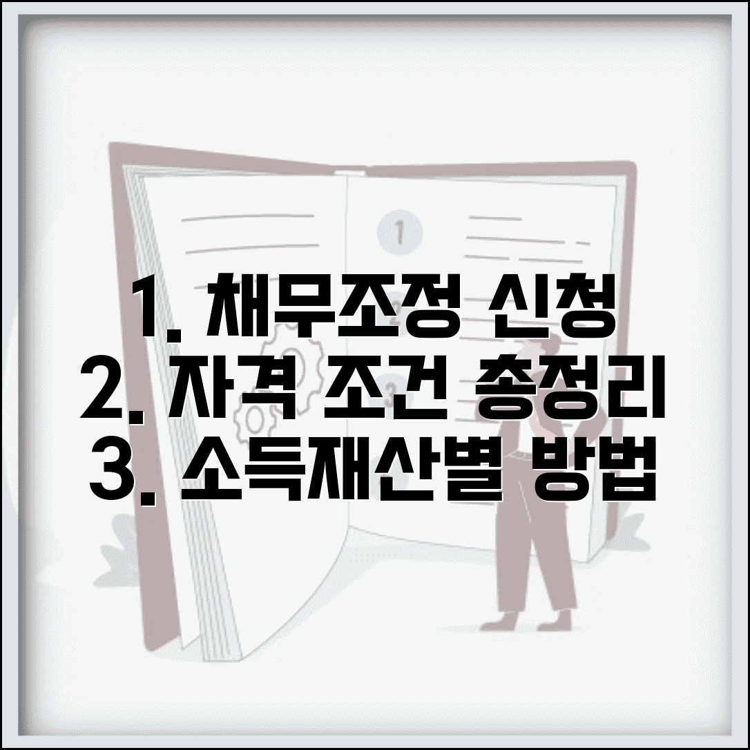 채무조정 신청 자격 조건 소득 재산별 방법