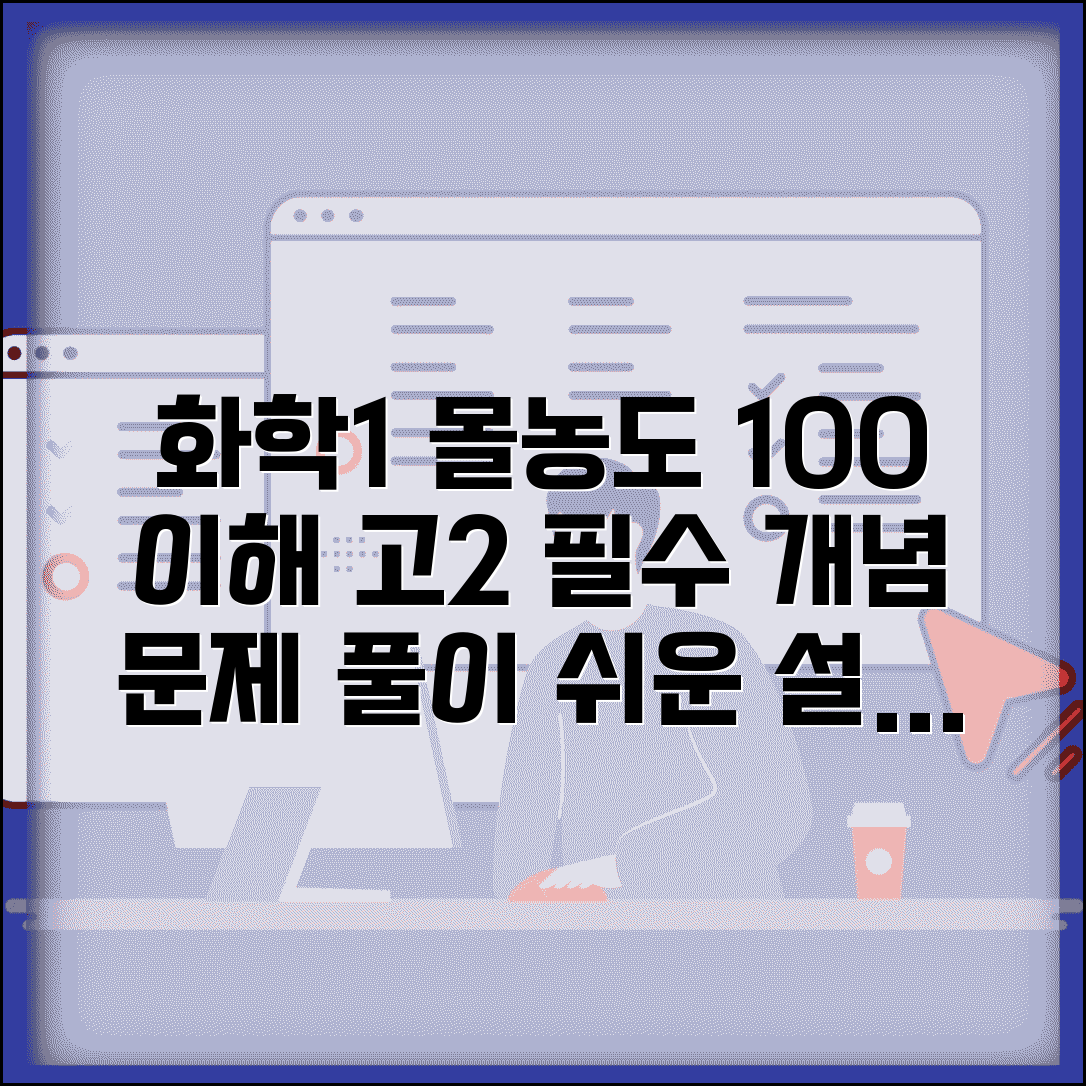 고2 화학1 몰농도 개념 쉬운 설명 문제풀이 팁