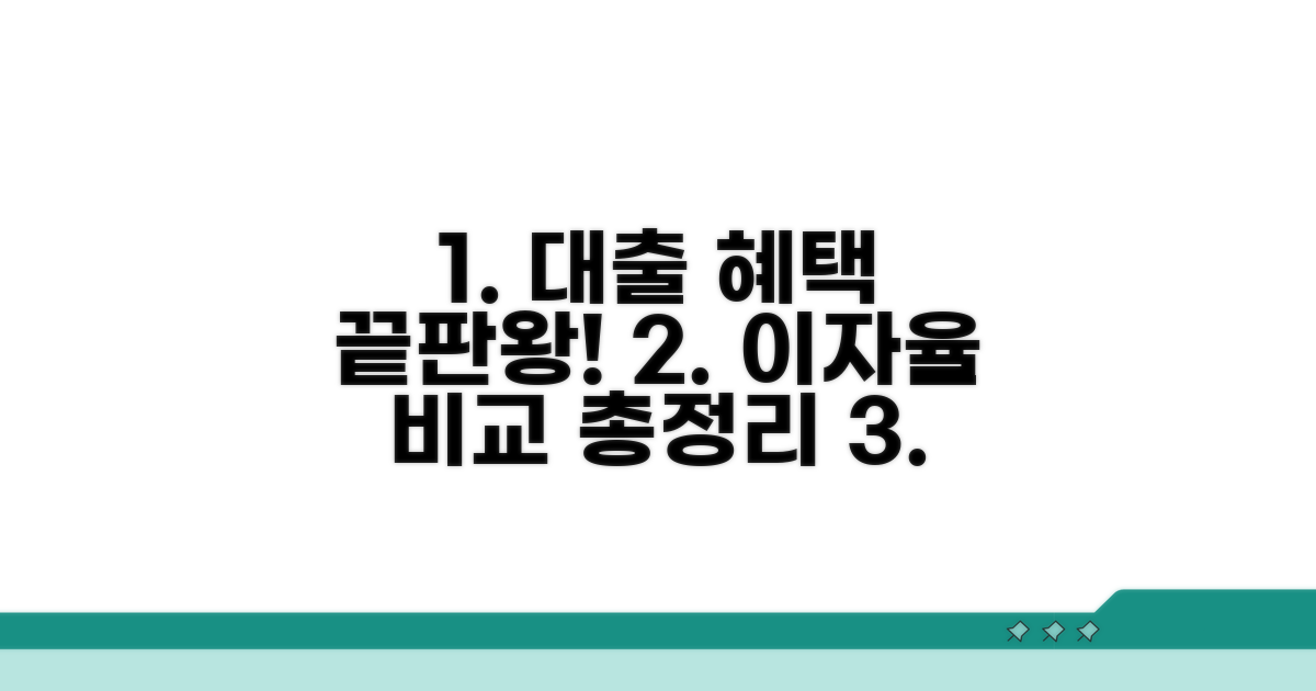 대출 혜택과 이자율 비교 총정리