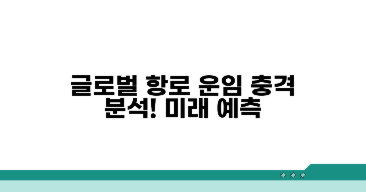 글로벌 항로 운임 동향 분석