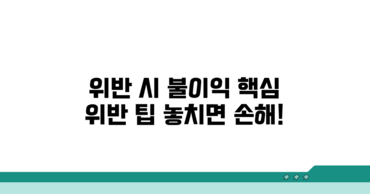 위반 시 불이익과 예방 방법