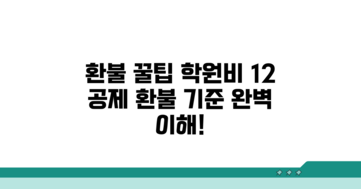 학원비 환불 1/2 공제 기준 이해