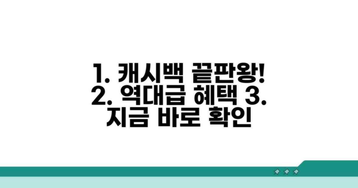 최고 캐시백 카드 순위 공개