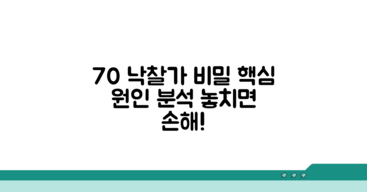 낙찰가 70%대 원인 핵심 분석