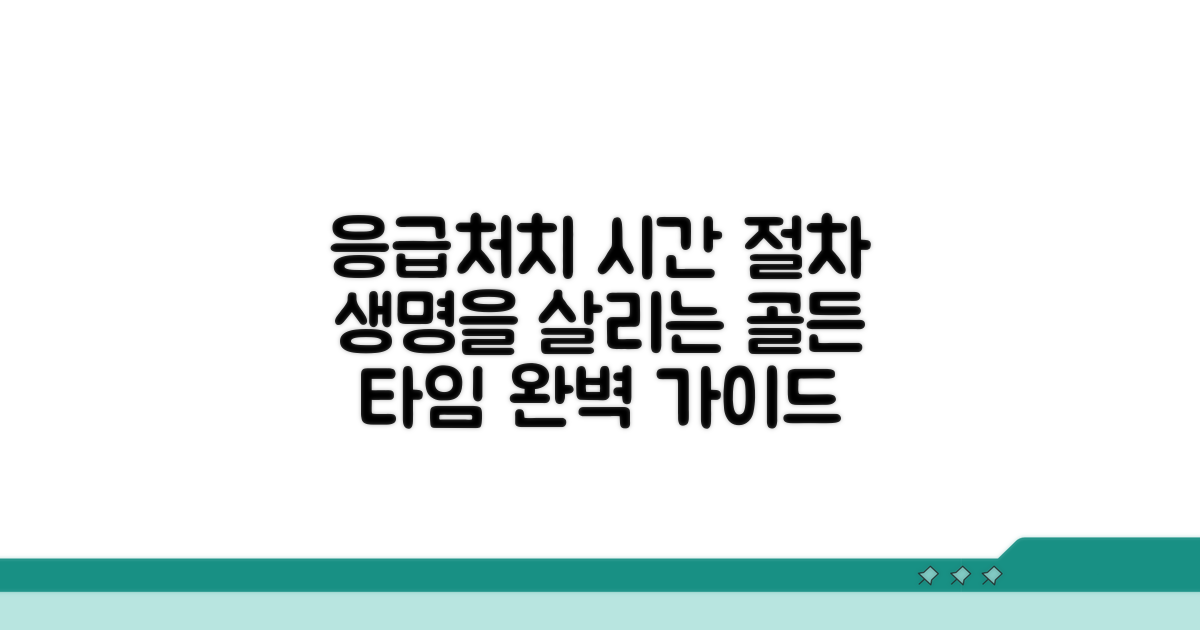 응급처치 시간 및 절차