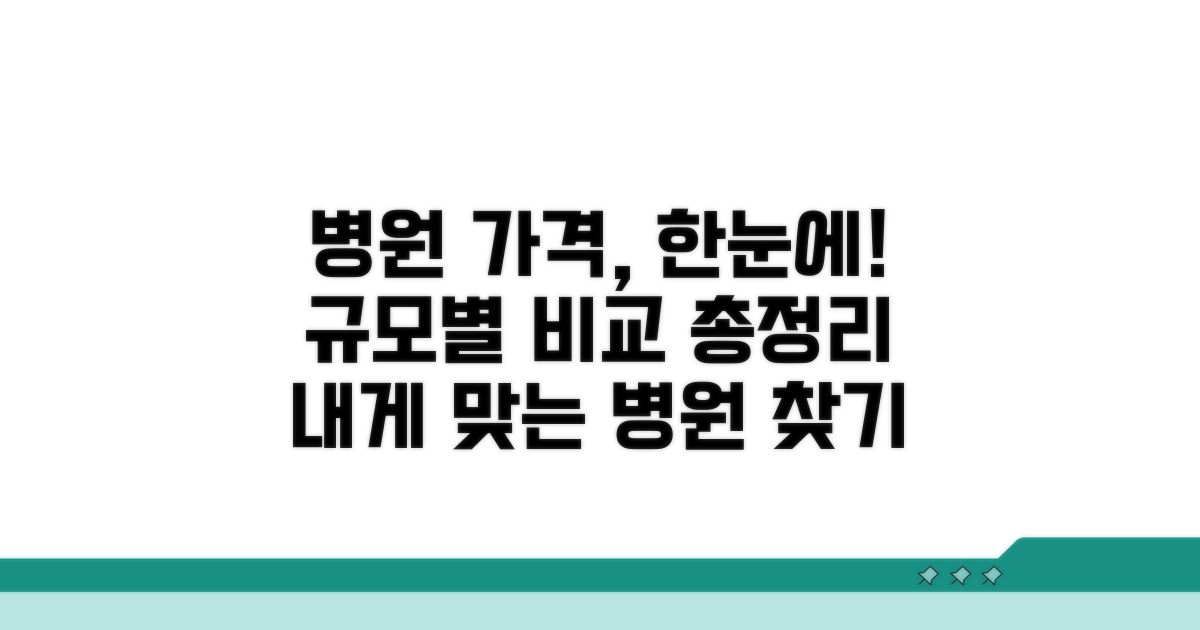 병원 규모별 가격 한눈에 보기