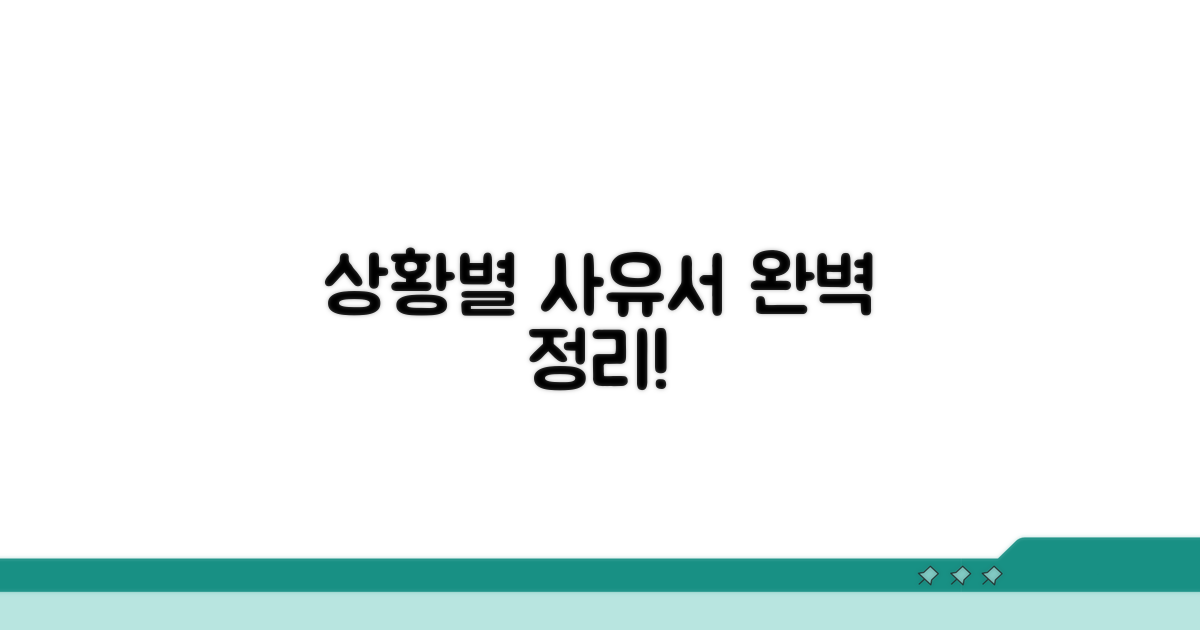 상황별 사유서 작성법 완벽 정리