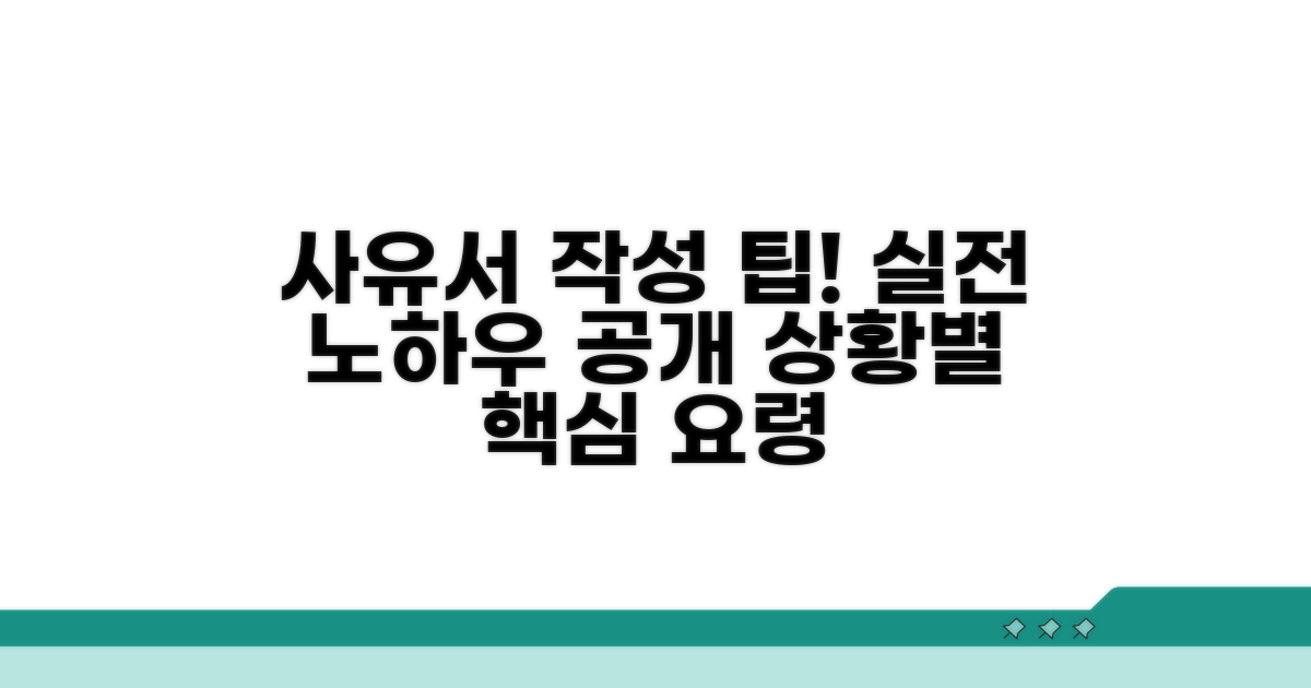 실전! 상황별 사유서 작성 팁과 요령