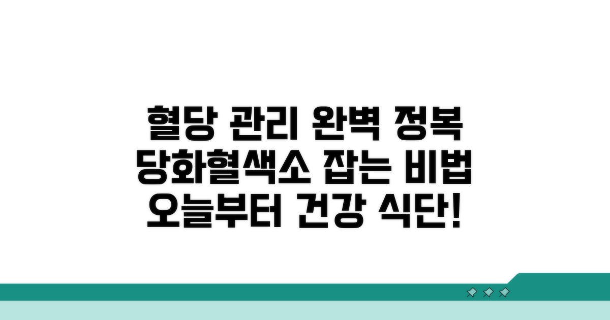 혈당, 당화혈색소 관리법 총정리