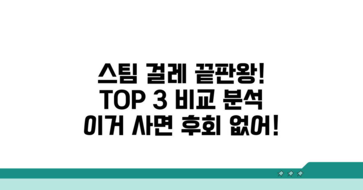 추천 스팀 걸레 청소기 비교 분석