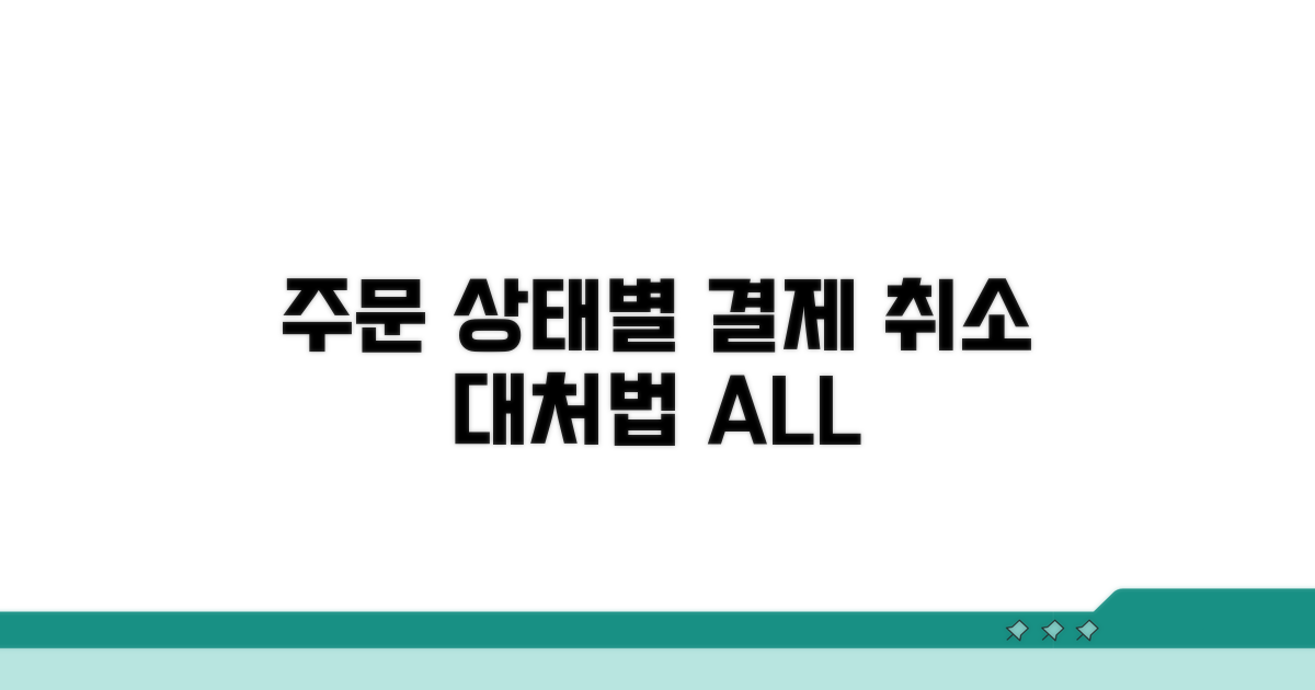주문 상태별 결제 취소 대처법