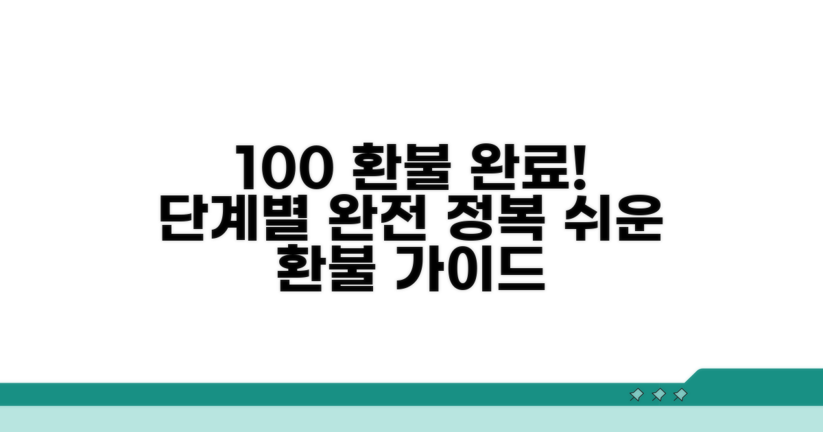 환불 완료까지 단계별 안내