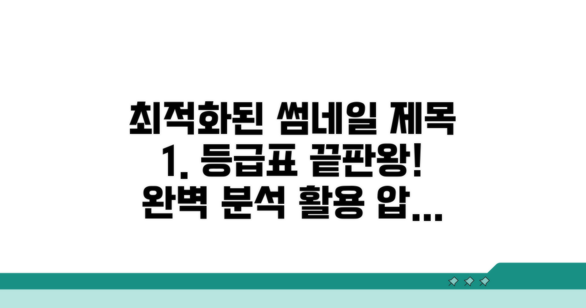 등급표 분석, 실전 활용법 가이드