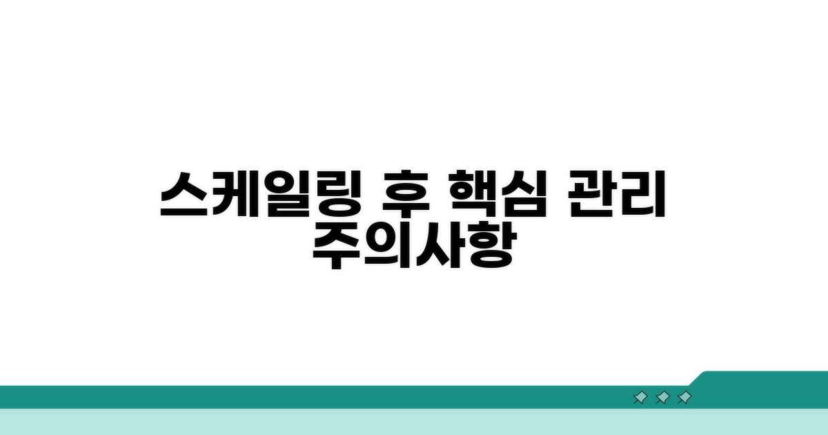 스케일링 후 관리와 주의사항