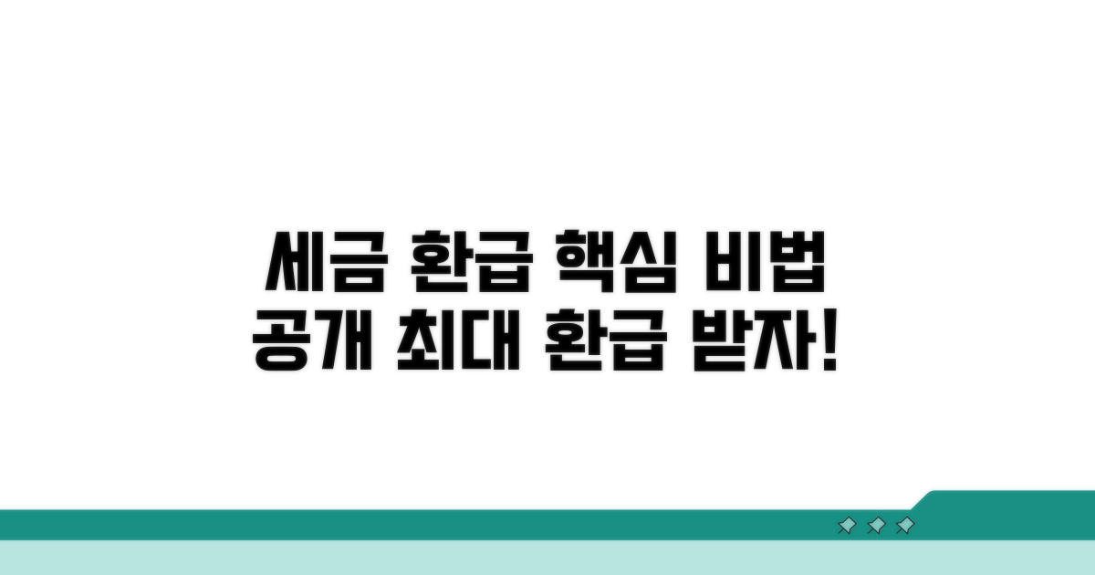 세금 환급액 계산 핵심 비법