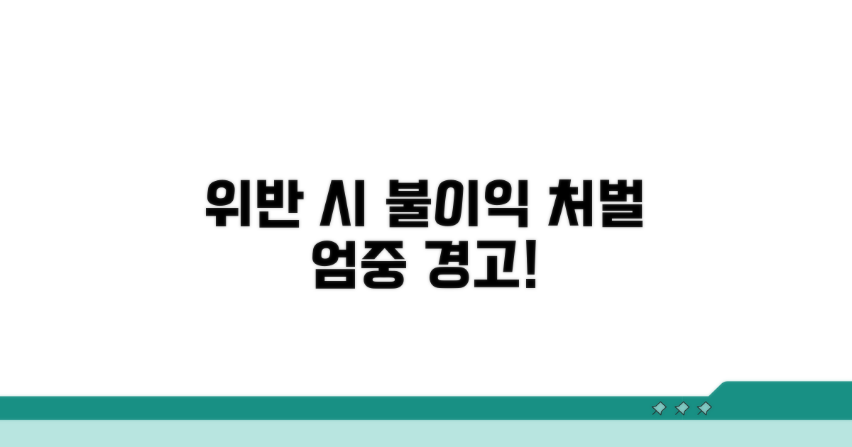 위반 시 불이익과 처벌