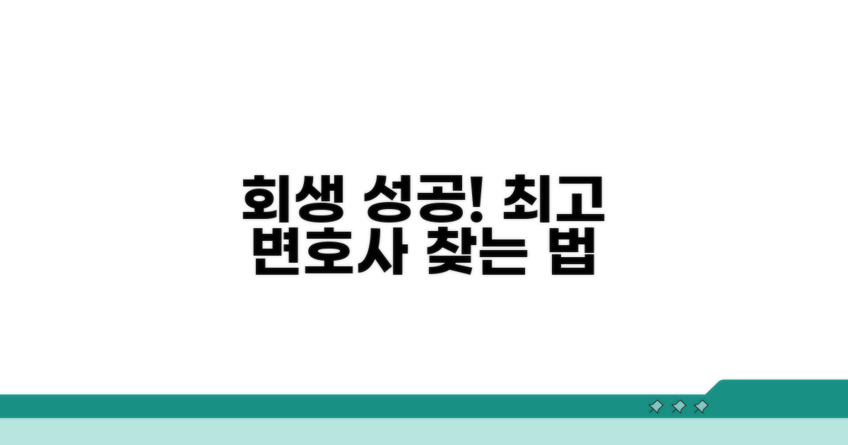 성공적인 회생 위한 변호사 선택법