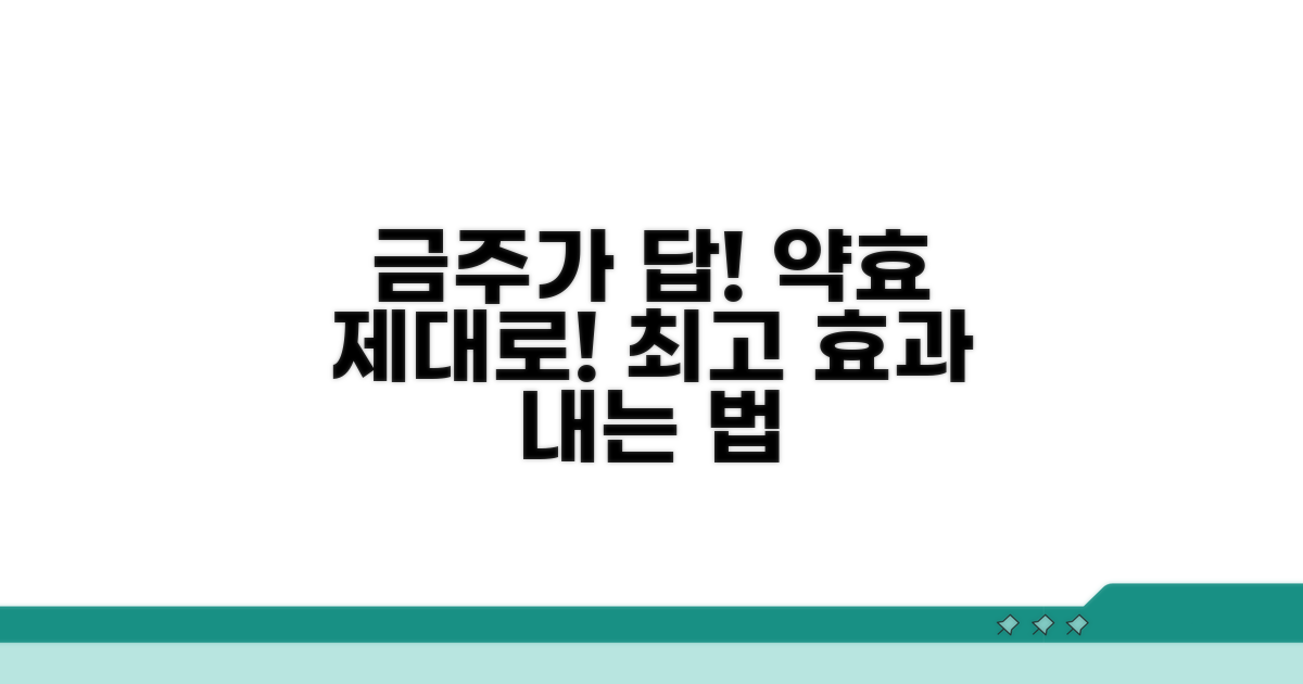 금주가 답! 약효 제대로 보려면