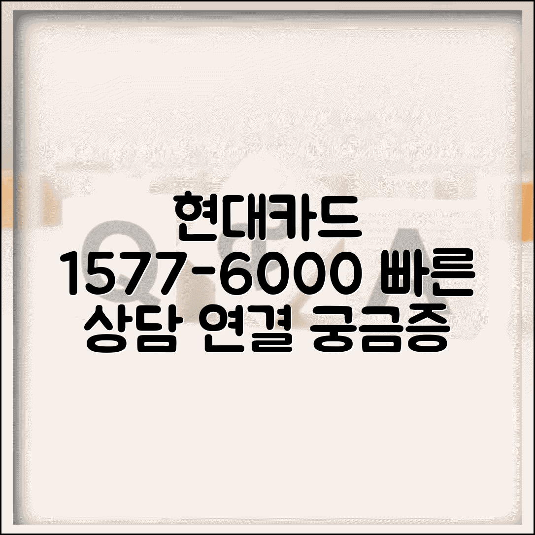 현대카드 고객센터 전화번호 1577-6000 | 현대카드 상담 연결