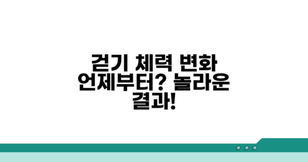 꾸준한 걷기, 체력 변화 언제쯤?