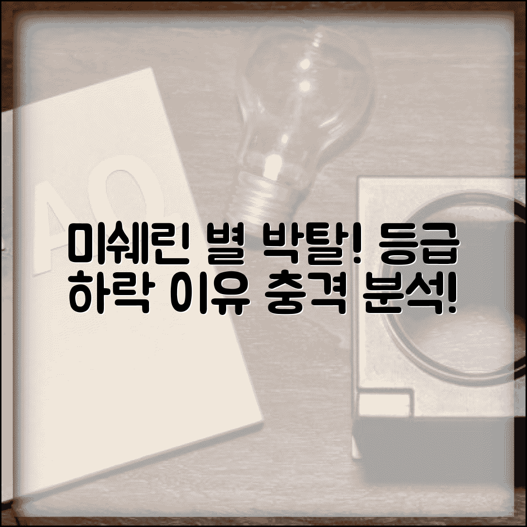 미쉐린 별 박탈 사유 총정리 | 등급 하락 강등 이유 분석