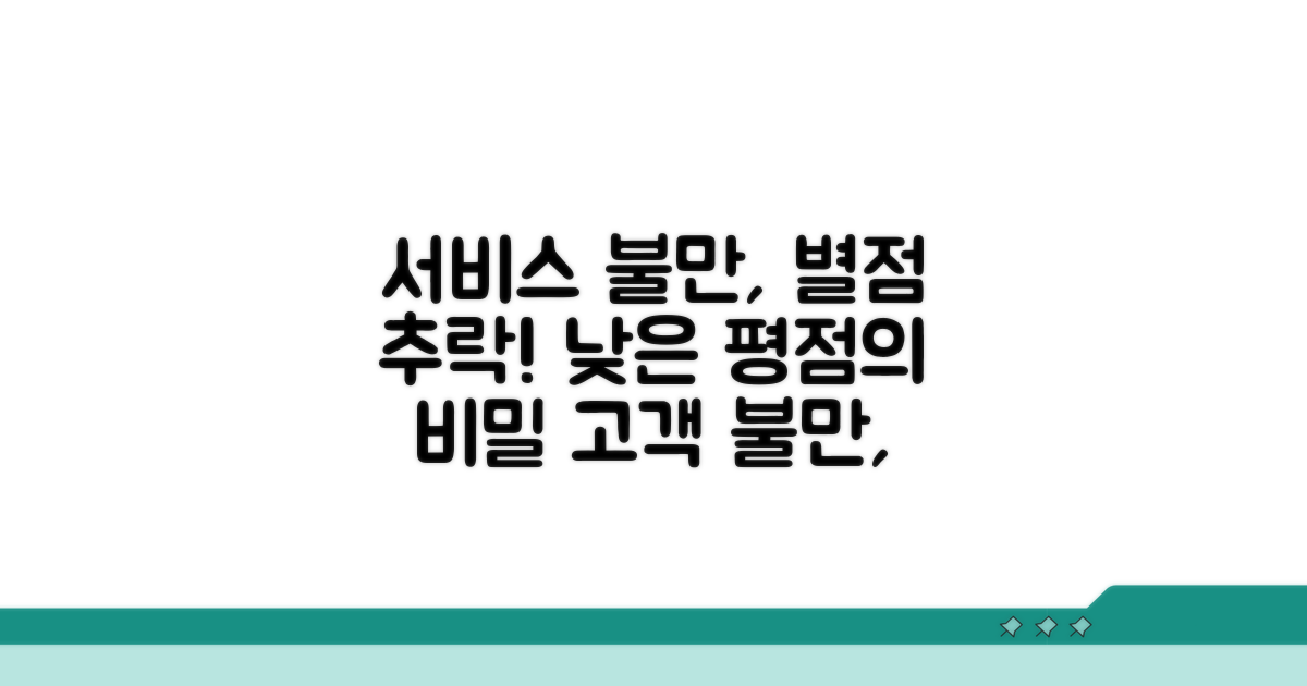 서비스 불만, 별점에 미치는 영향