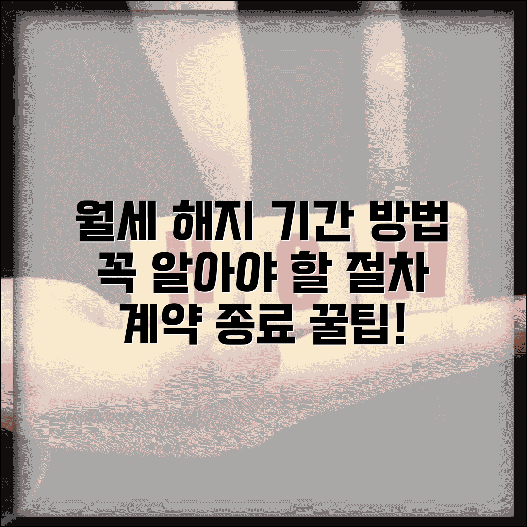 월세 해지통보 기간과 방법 | 월세 계약 해지 통보 절차
