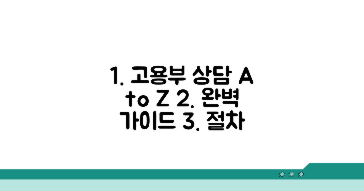 고용노동부 상담 절차 완전 정복