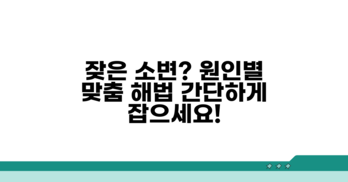 잦은 소변, 원인별 맞춤 해결법