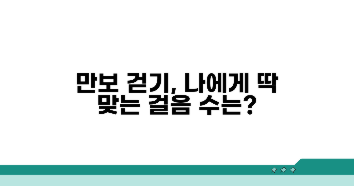 하루 만보 걷기, 당신에게 딱 맞는 걸음 수