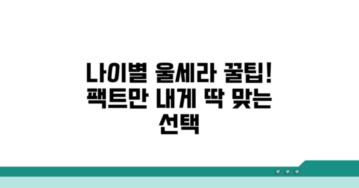 내 나이에 딱 맞는 울세라 선택법