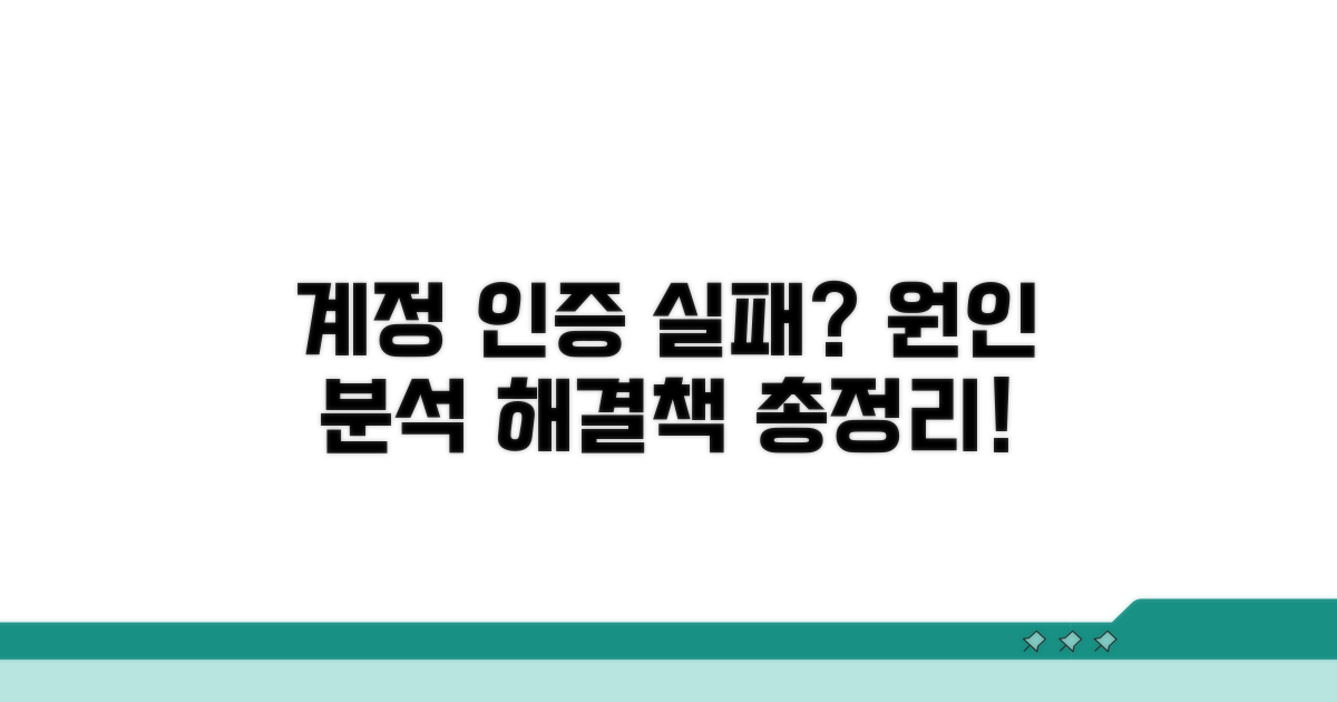 계정 인증 실패 원인 분석