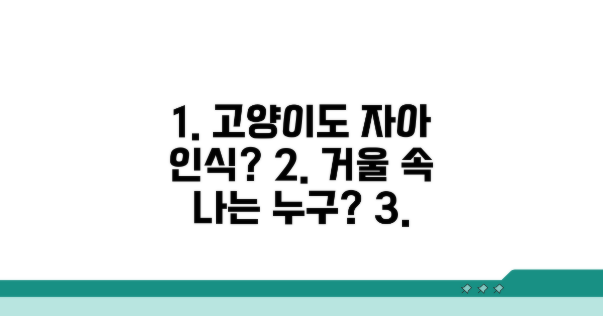 고양이 자아인식, 거울로 알 수 있나?