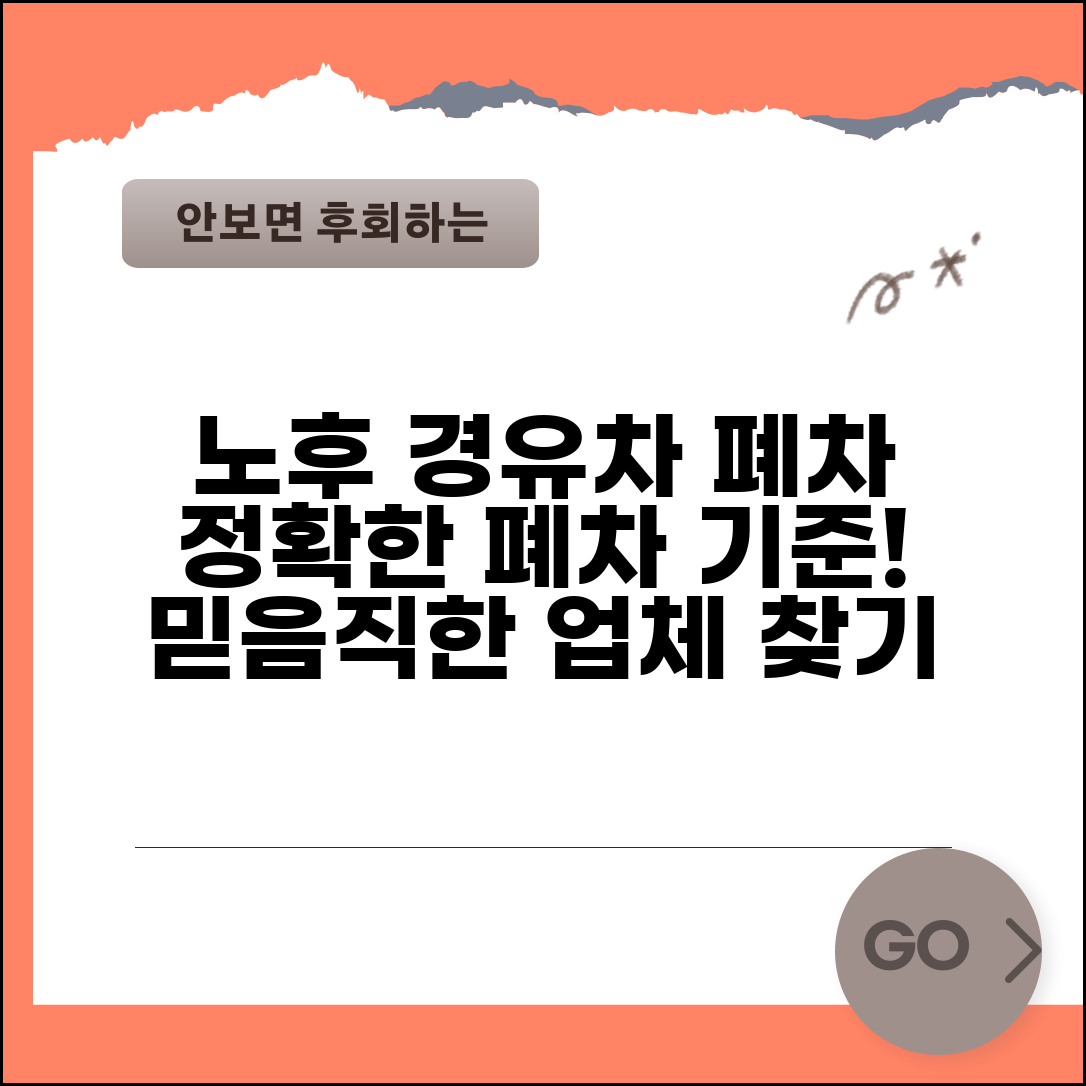 노후경유차 폐차업체 | 폐차장 선택 기준 | 신뢰할 수 있는 업체