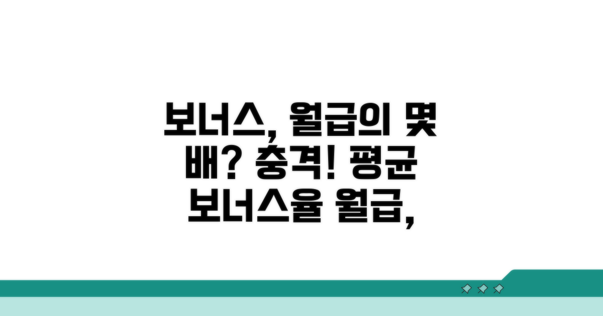 보너스 평균, 월급 몇 배일까?