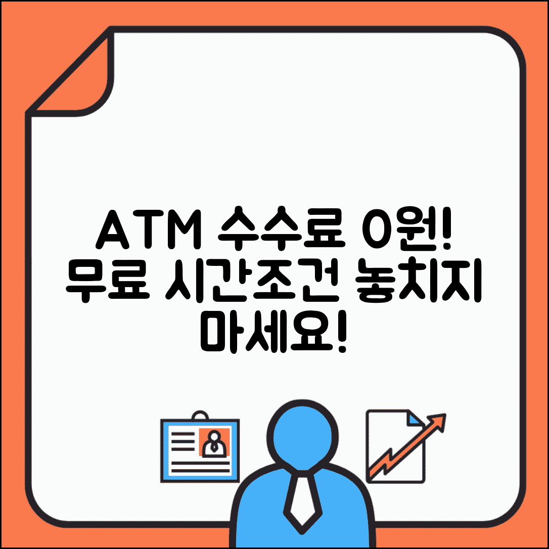 은행 ATM 수수료 무료 시간대 | ATM 이용 수수료 면제 조건