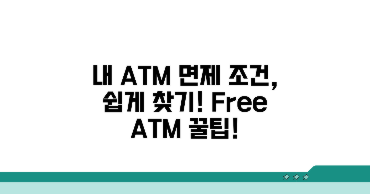 나에게 맞는 ATM 면제 조건 찾기